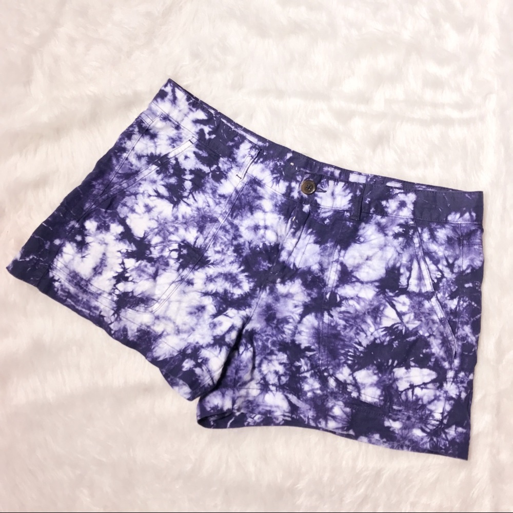 Gap Sunkissed Tie-Dye Linen Cotton Shorts